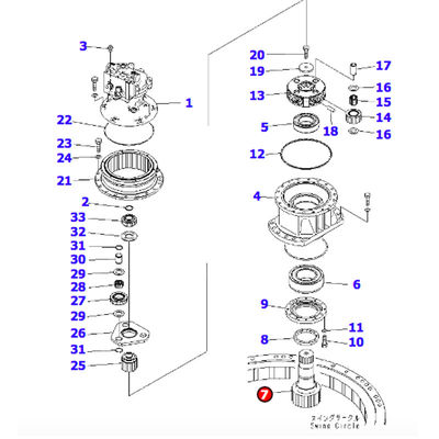 Eixo de caixa de engrenagens do balanço do eixo 320C 148-4636 de Swing Motor Pinion da máquina escavadora de Cat320c
