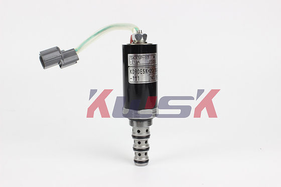 K3V112 máquina escavadora Solenoid Valve Kobelco SK250-8 KDRDE5K-20/30C12A-111